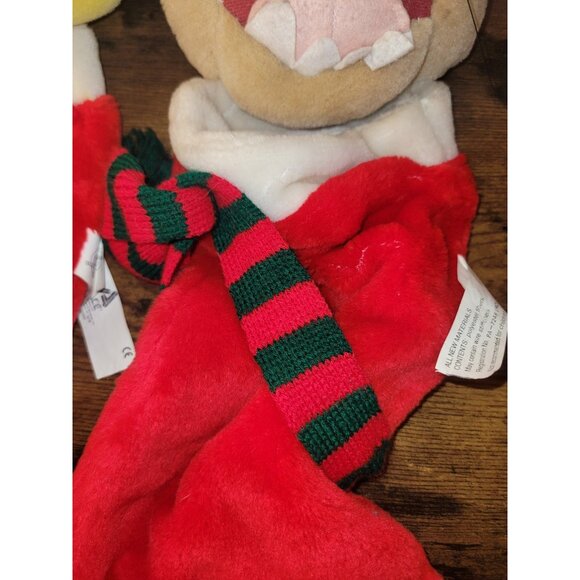 Vtg 90s Tasmanian Devil Tweety Bird Christmas Stocking 22"  Plush - Picture 6 of 10